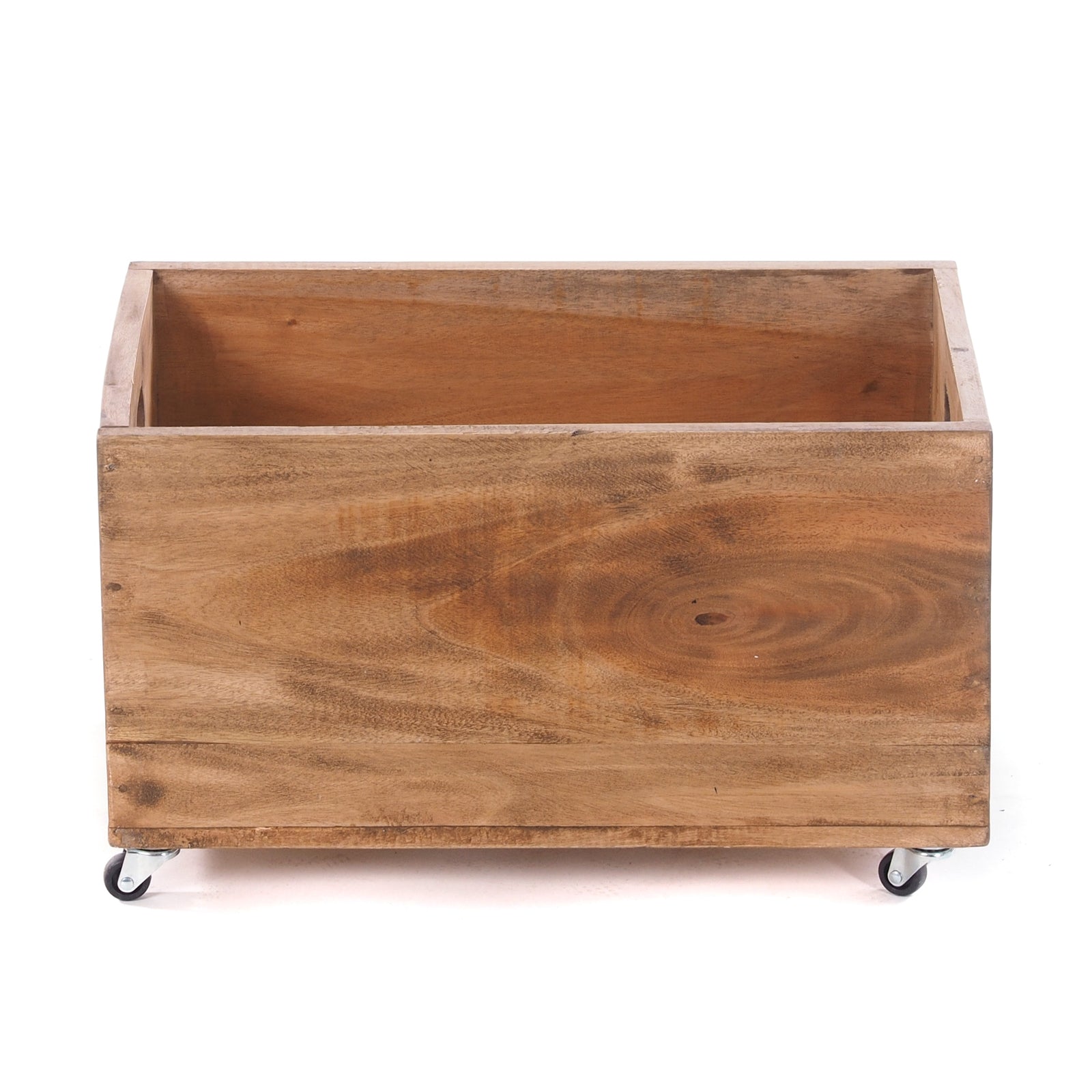 ROLLBARE HOLZKISTE "BOX" | 26x45x30 cm, Mahagoni | Aufbewahrung