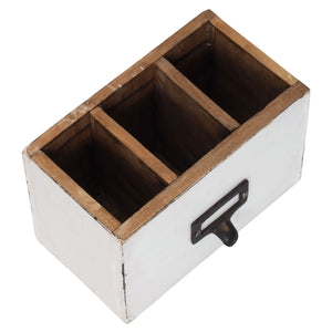 STIFTEHALTER "BOX 18" | Mahagoni, 19x12 cm (BxH) | Stiftebox | Farbe: 06 weiß-landhaus