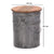 BEISTELLTISCH BARREL | 40x30 cm (HxØ), Metall, Holz | Sitztonne