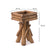 BLUMENHOCKER "TWIST" | Teak | rustikaler Holzhocker