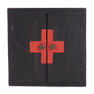 MEDIZINSCHRANK MEDIC | 35x35x13cm, Massivholz | Wandschrank