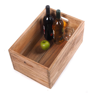 ROLLBARE HOLZKISTE "BOX" | 26x45x30 cm, Massivholz | Aufbewahrung