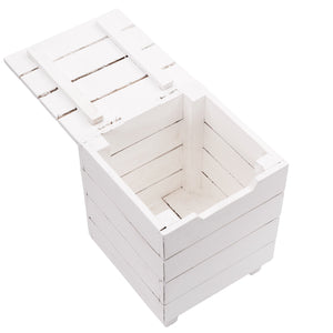 HOCKER "STORAGE 50" | 50x35cm (HxB), Altholz | Wäschebox