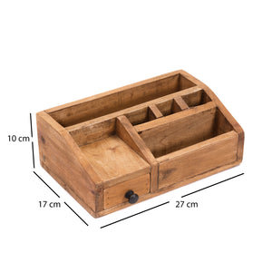 TISCH ORGANIZER "STUDY" | Mahagoni Holz, 27 cm | Büroorganizer