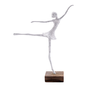 BALLERINA FIGUR "BALLETT I" | weiß, 40cm | Ballett Tänzerin Skulptur