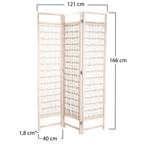 RAUMTEILER "COSMO" | Holz, Geknüpftes Garn, 166cm | Paravent